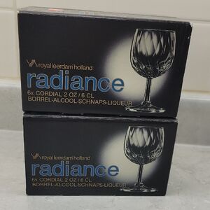 Royal Leerdam Holland Radiance Cordial Glass Set Of 12 Two Boxes